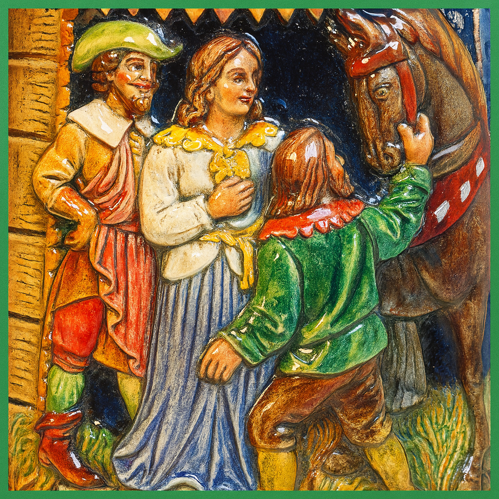 Altdeutsche Bierkruege mit aufwendigem Reliefdekor